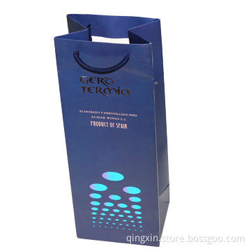 Wine Gift Bag, Silver Foil for Customer's Logo, Made of Art Paper, Environment-friendly